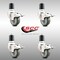 Service Caster 3 Inch 316SS Gray Poly Swivel 1-7/8 Inch Expanding Stem Caster Set Lock Brake SCC-SS316TTLEX20S314-PPUB-178-4 - alternate 5